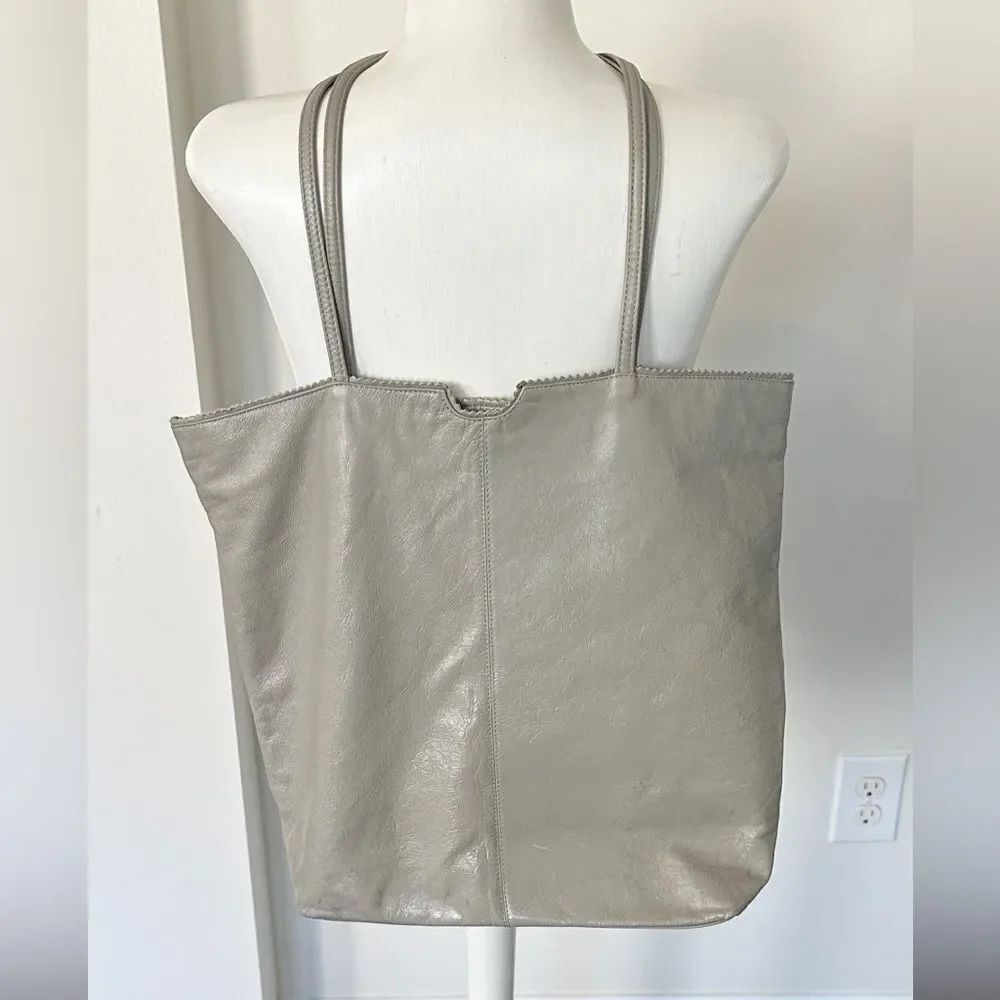 Latico Gray Leather Tote Bag